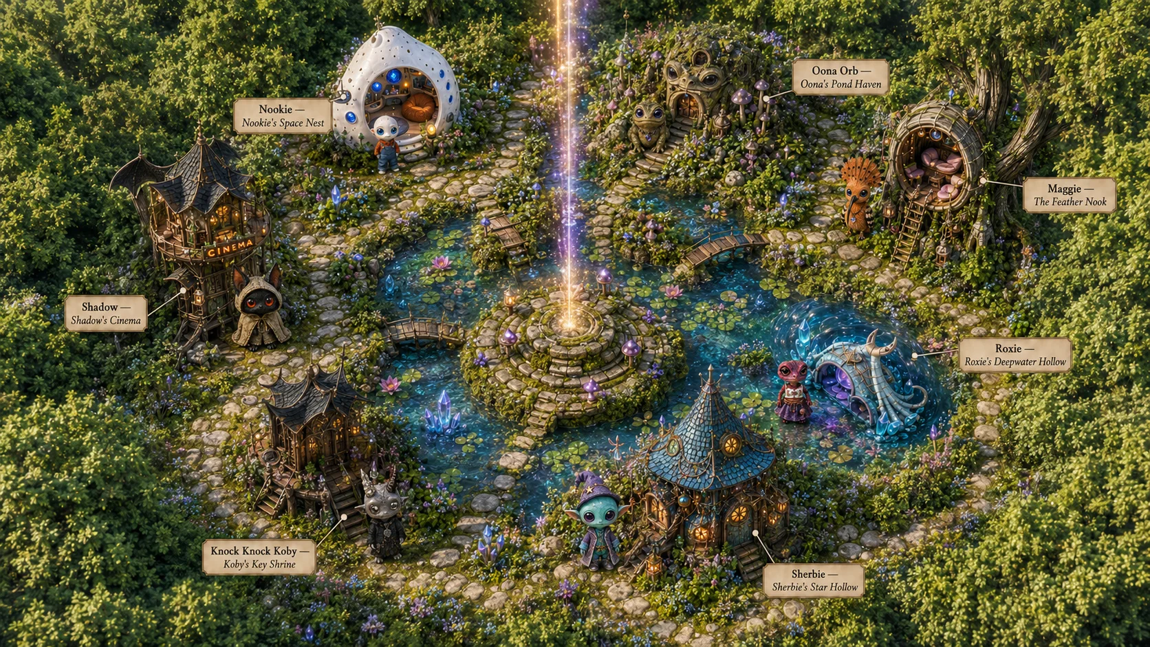 Wide view of Cuties Garden